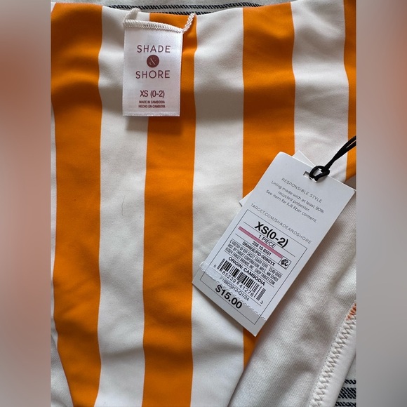 NEW Shade & Shore High Waist High Leg Cheeky Bikini Bottom size XS (0-2) - Picture 5 of 5